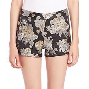 Alice + Olivia Metallic Floral Shorts